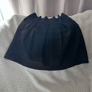 Ann Taylor Black Textured A-Line Skirt | Classic Chic | Size 14